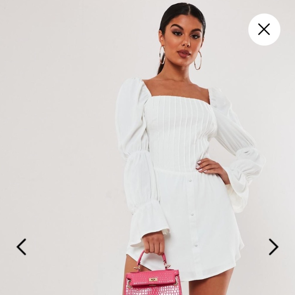 Stassie x Missguided White Corset Bodice Milkmaid